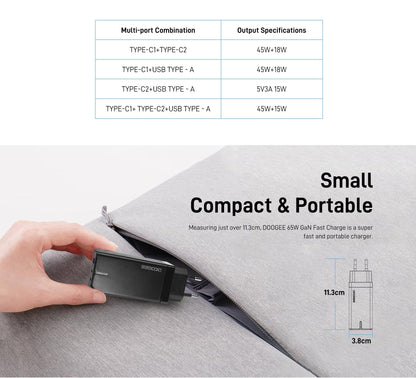 DOOGEE 65W GaN Fast Charger